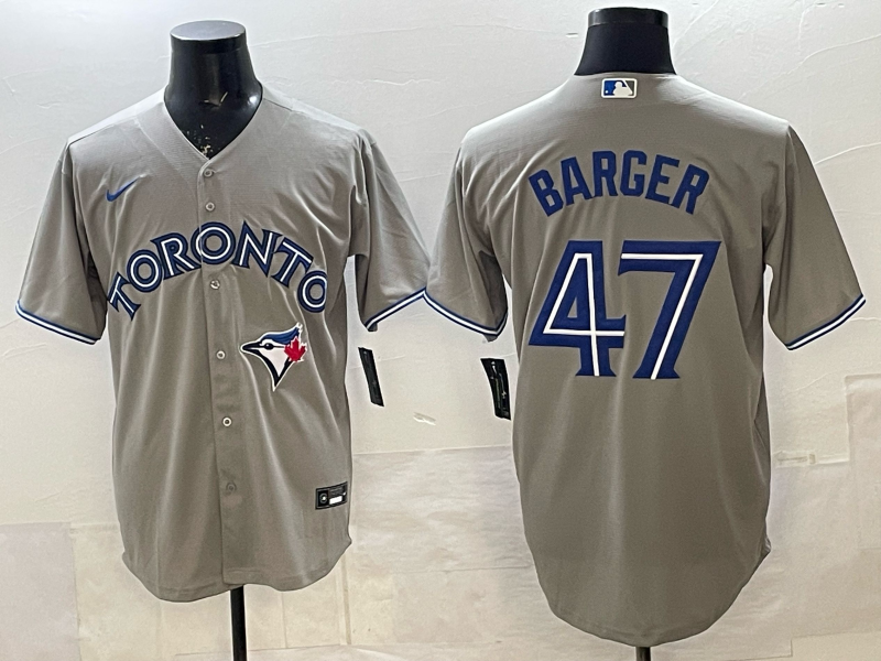 Men's Toronto Blue Jays Addison Barger Gray Player Jersey