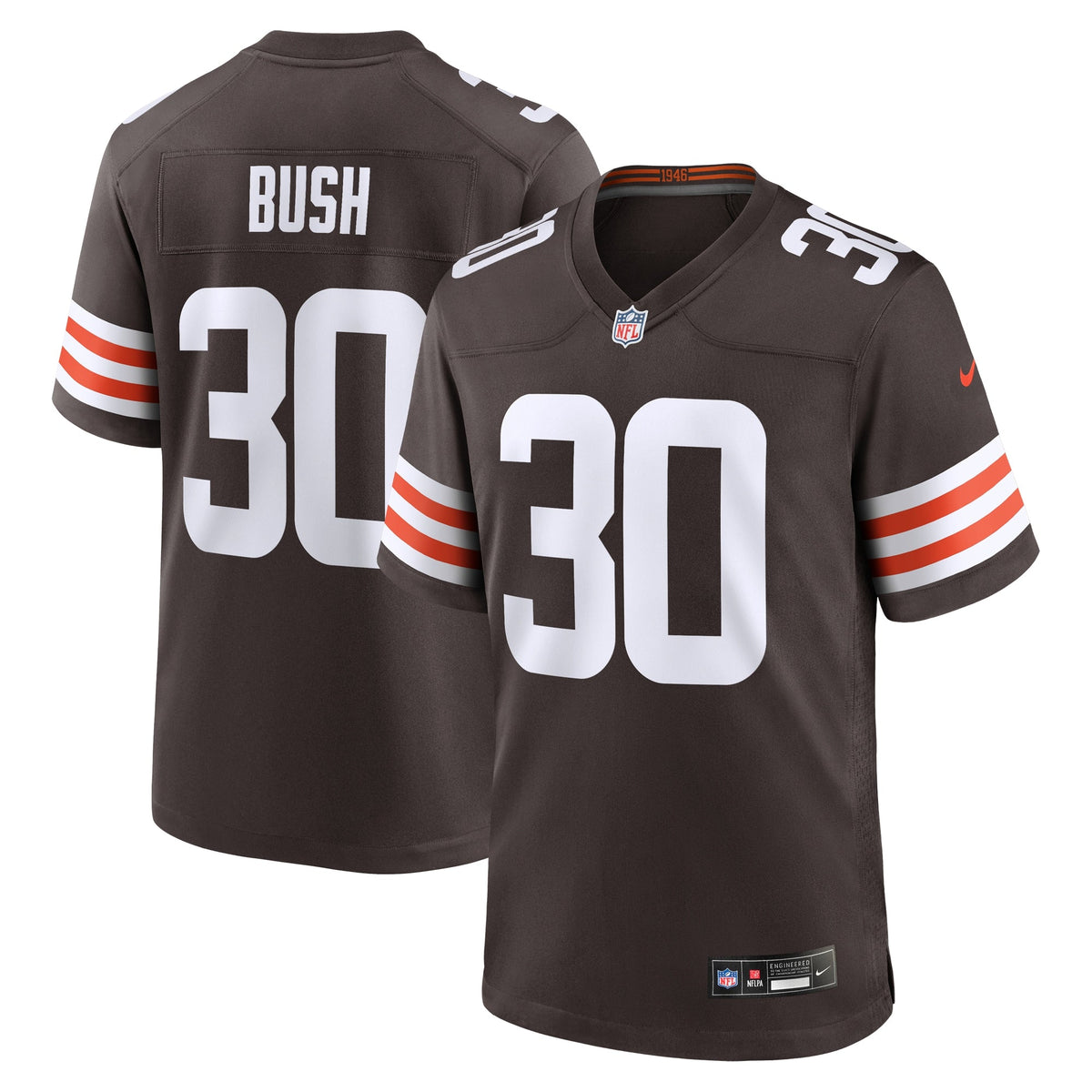 Devin Bush Cleveland Browns   Game Jersey -  Brown