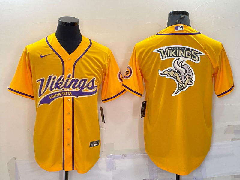 Men's Minnesota Vikings Yellow Game Jersey1