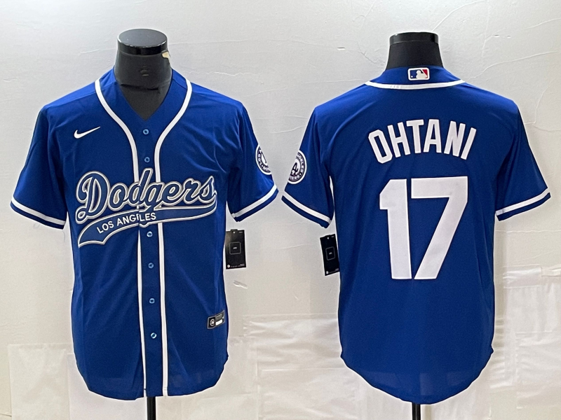 Men's Los Angeles Dodgers Shohei Ohtani Blue Player Jersey Joint Edition