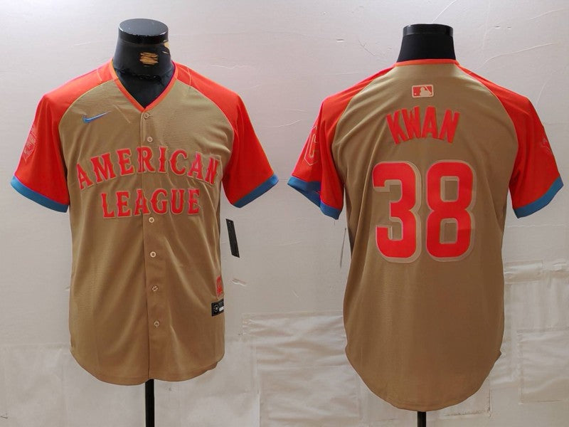 Men's American League Steven Kwan Cream 2024  All-Star Game Limited Player Jersey