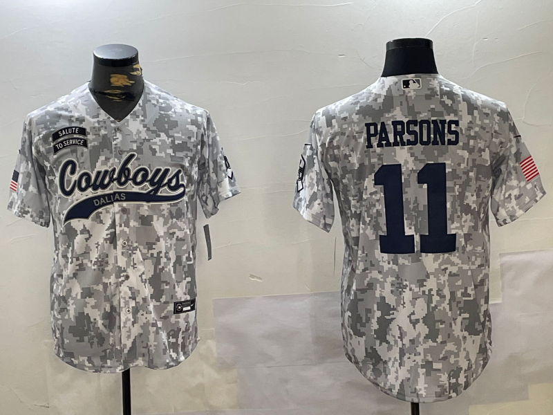 Men's Dallas Cowboys Micah Parsons Arctic Camo 2024 Salute to Service Player Jersey