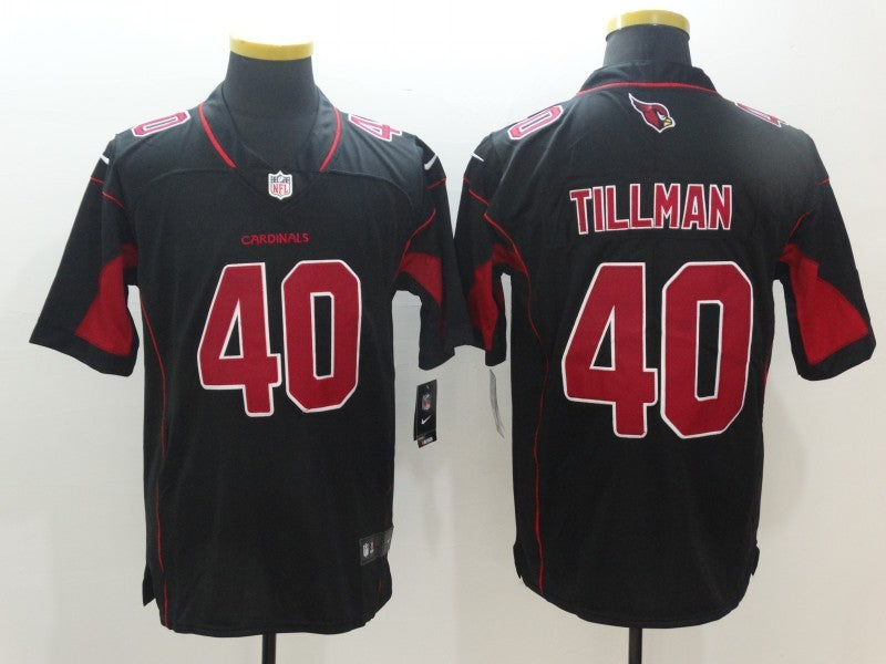 Men's Arizona Cardinals Pat Tillman #40 Black Game Jersey1