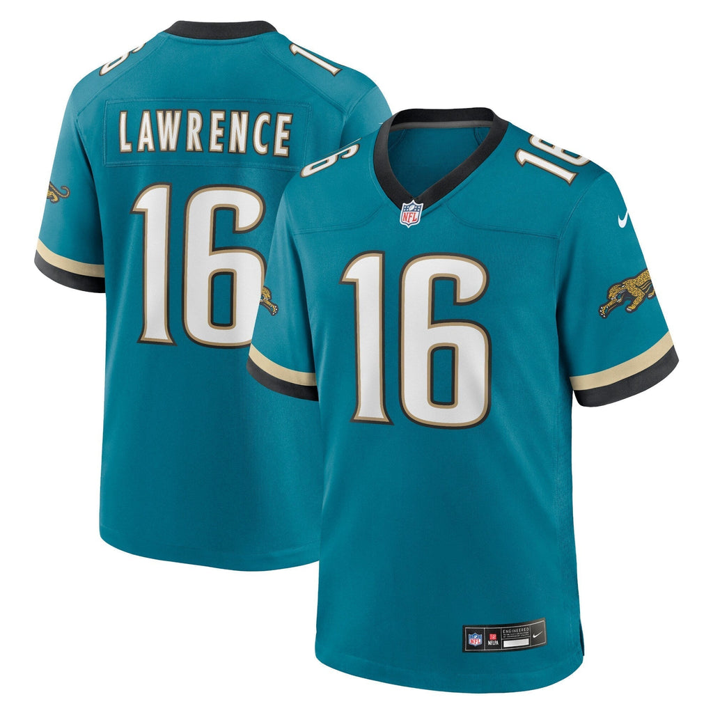 Jacksonville Jaguars Trevor Lawrence Teal Prowler Throwback Player Game Jersey