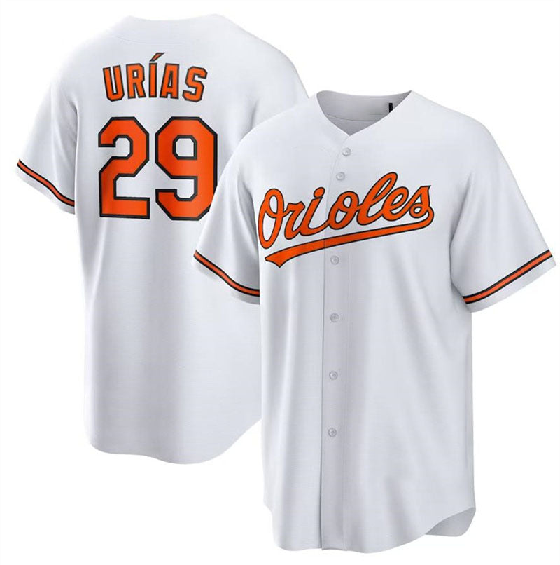 Baltimore Orioles #29 Ram¨®n Ur¨ªas White Authentic Player Jersey Baseball Jerseys