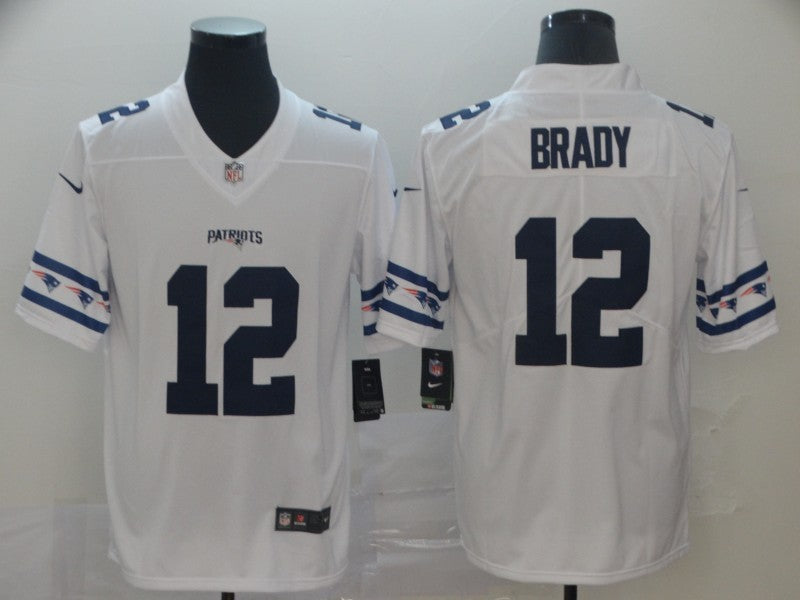 Men's New England Patriots Tom Brady #12 White Game Jersey1