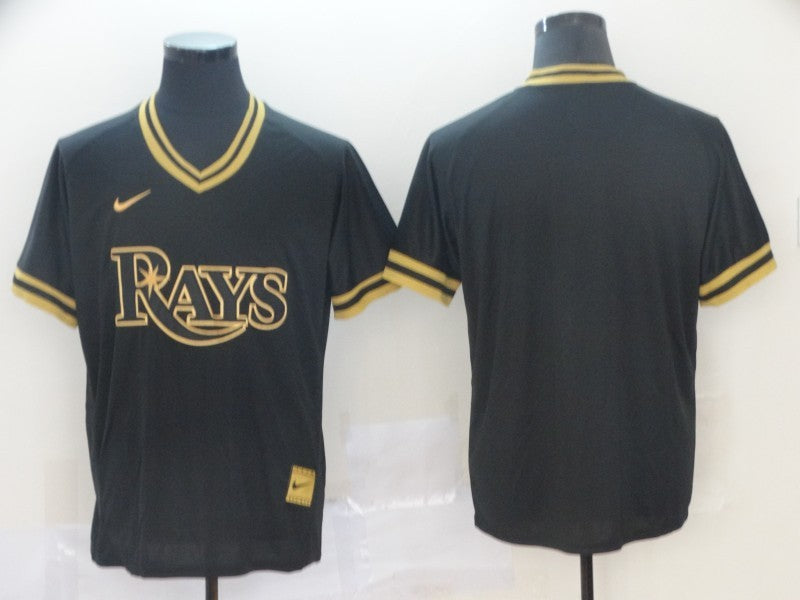 Men's Tampa Bay Rays Black Replica Blank Jersey1