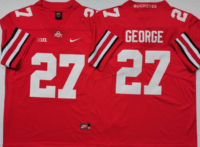 Men's Ohio State Buckeyes Eddie George Scarlet Player Game Jersey