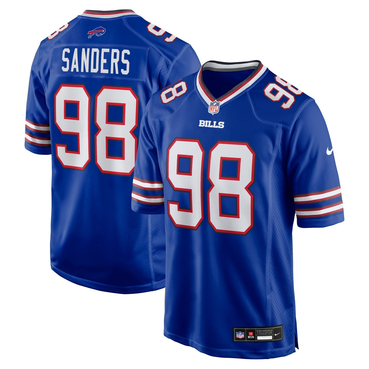 Buffalo Bills T.J. Sanders Royal Team Game Jersey