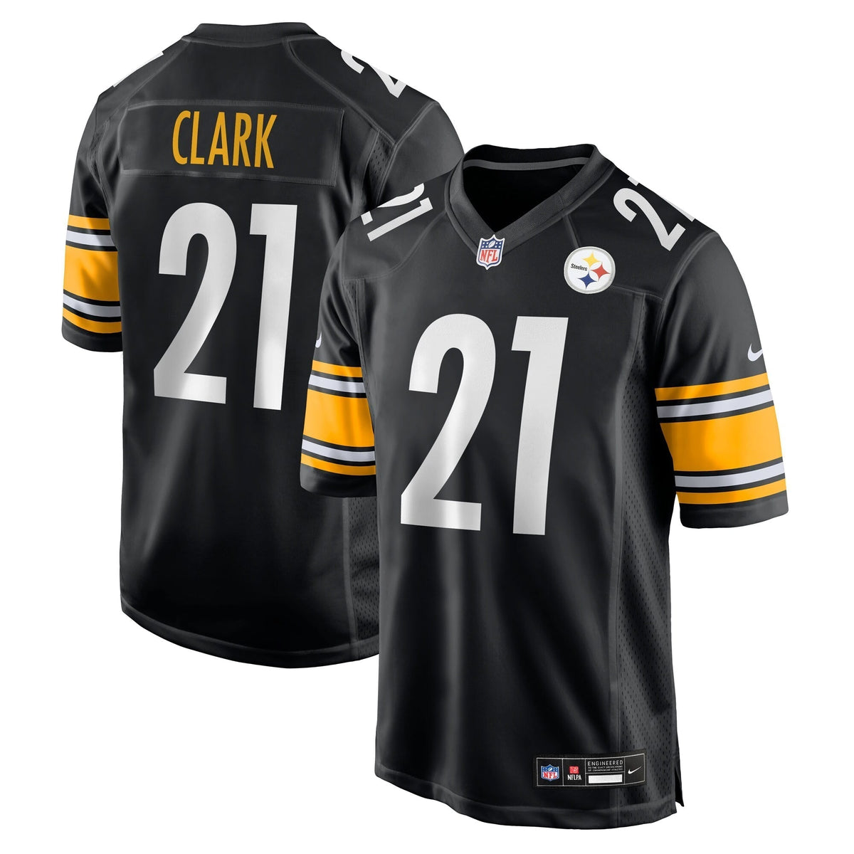 Pittsburgh Steelers Chuck Clark Black Team Game Jersey