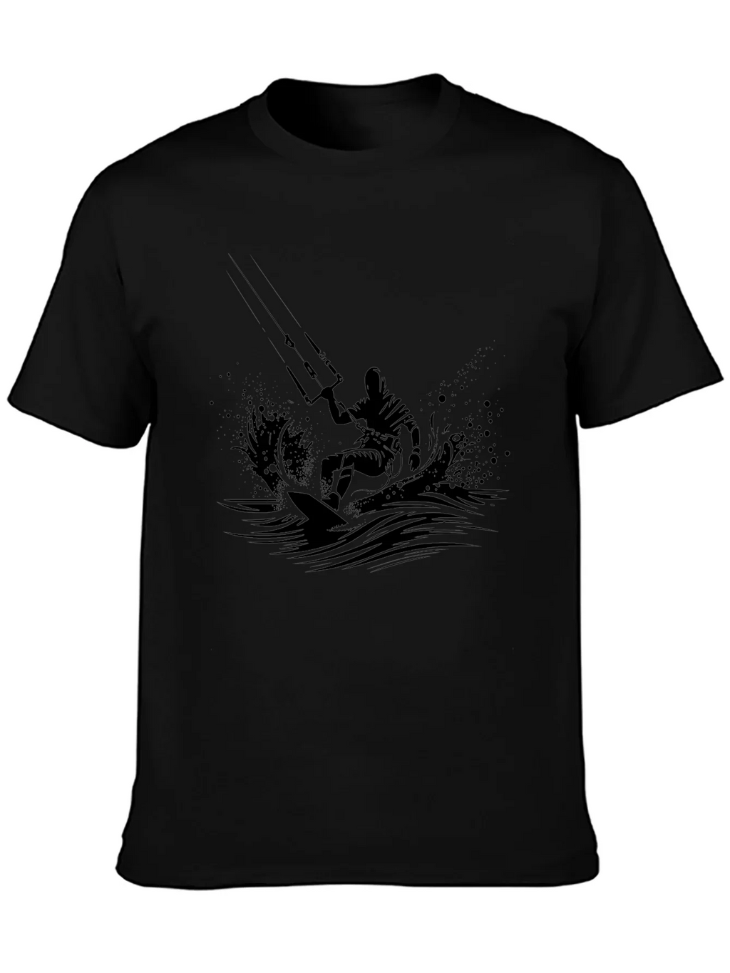 Kitesurfing Silhouette T-Shirt - Black