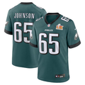 Men's Philadelphia Eagles Lane Johnson Midnight Green Super Bowl LIX Game Player Jersey