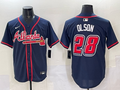 Men's Atlanta Braves Matt Olson #28 Navy 2025  Speedway Classic Alternate Limited Jersey