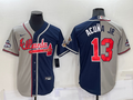 Men's Atlanta Braves Ronald Acuna Jr. Navy/Gray Stitched Jersey