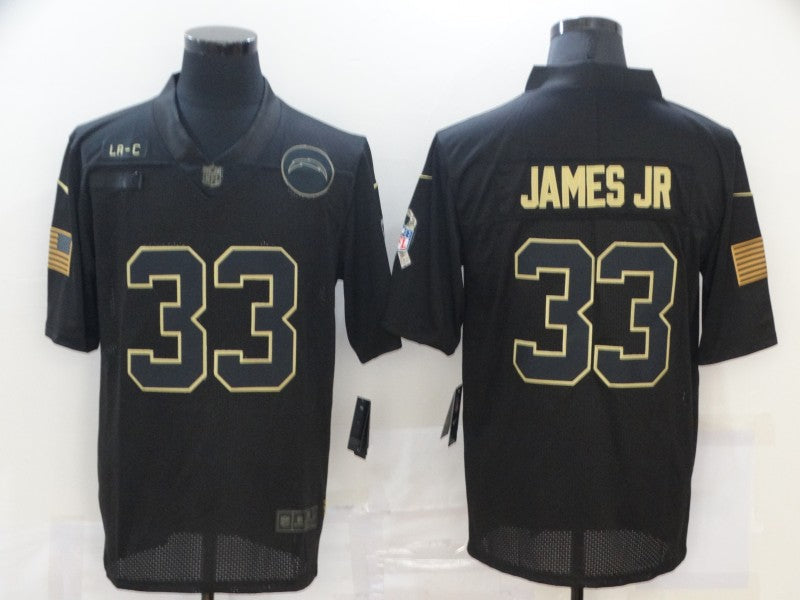 Men's Los Angeles Chargers Derwin James #33 Black Game Jersey1
