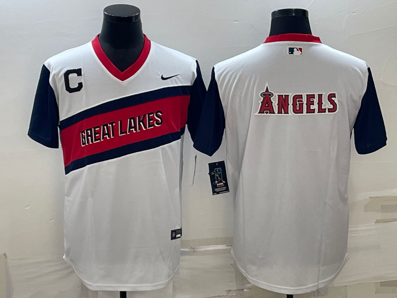 Men's Los Angeles Angels White Replica Baseball Jersey1