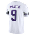 M.Vikings #9 J.J. McCarthy White Vapor F.U.S.E. Limited Jersey