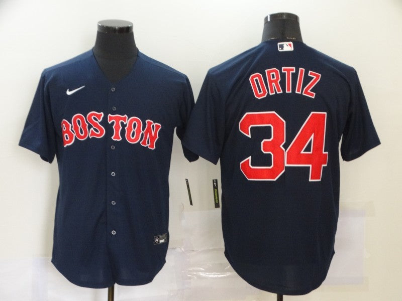 Men's Boston Red Sox David Ortiz Navy Replica Baseball Jersey