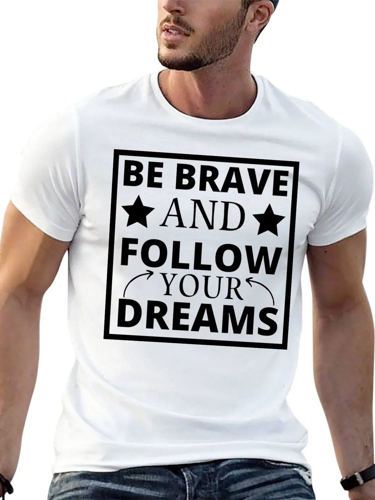 Be Brave Follow Your Dreams Black T-Shirt