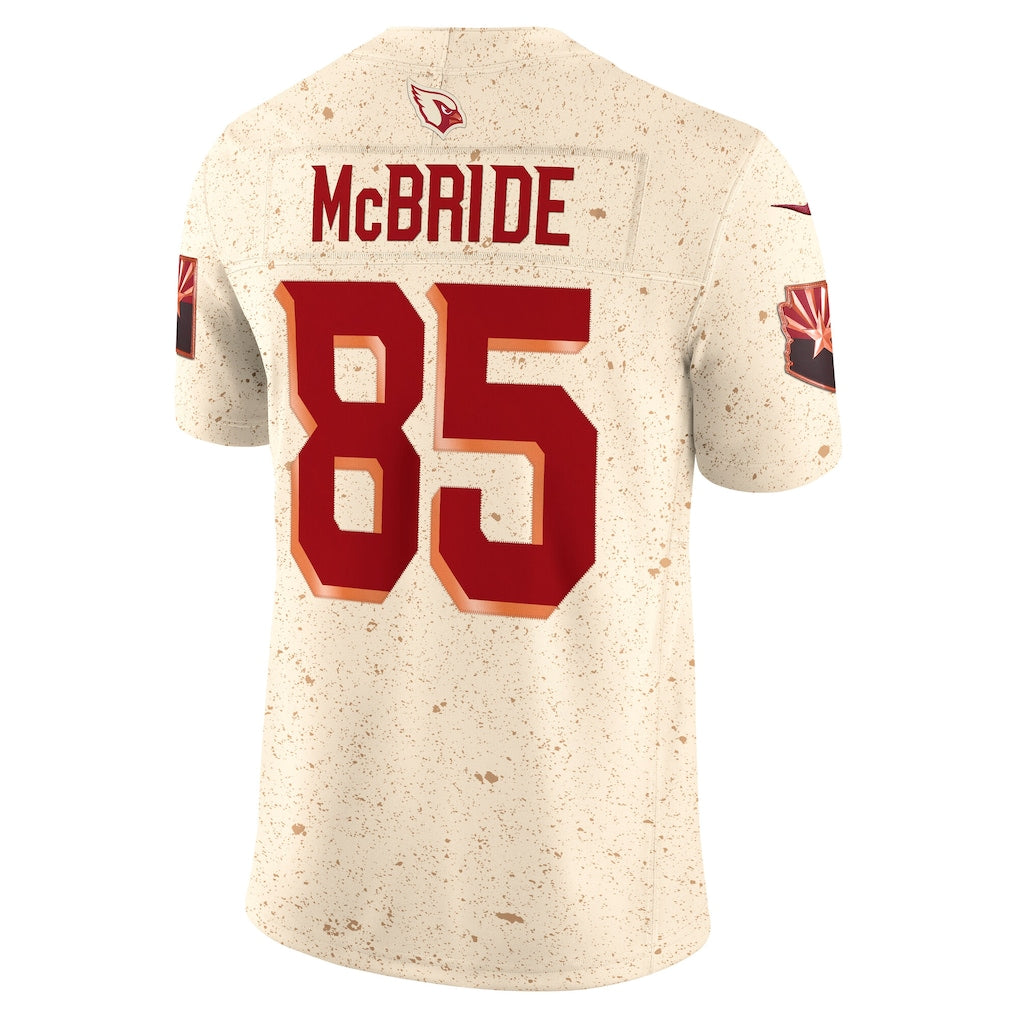 A.Cardinals #85 Trey McBride Natural 2025 Rivalries Collection Limited Jersey