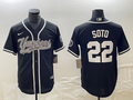 Men's New York Yankees Juan Soto Black Player Jersey Joint Edition