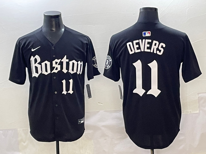 Men's Boston Red Sox Rafael Devers Black Replica Player Jersey