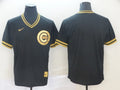 Men's Chicago Cubs1 Black Blank Replica Jersey