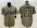 Men's Dallas Cowboys Emmitt Smith Olive 2022 Salute To Service Limited Jersey Joint Edition