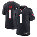 Houston Texans Navy #1 Dad Game Jersey