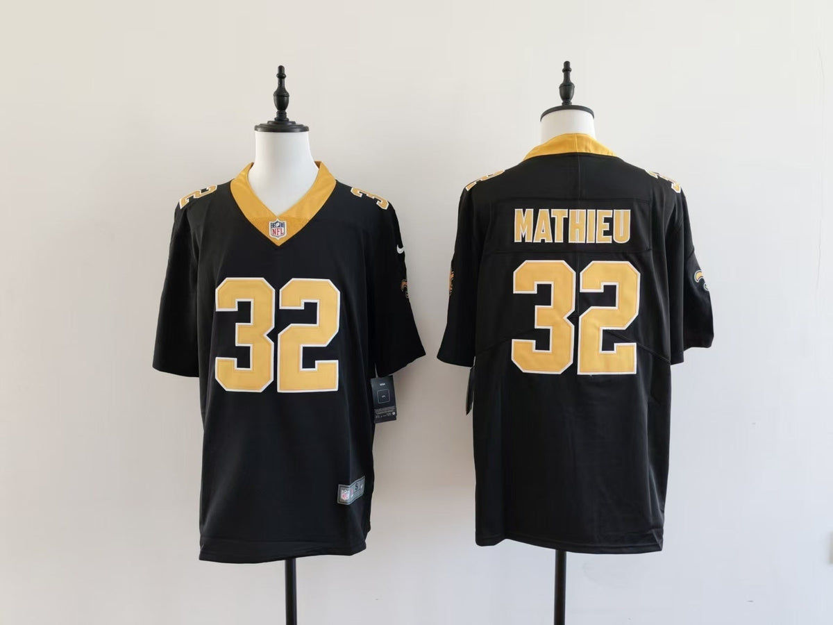 Men's New Orleans Saints Tyrann Mathieu Jersey-Black