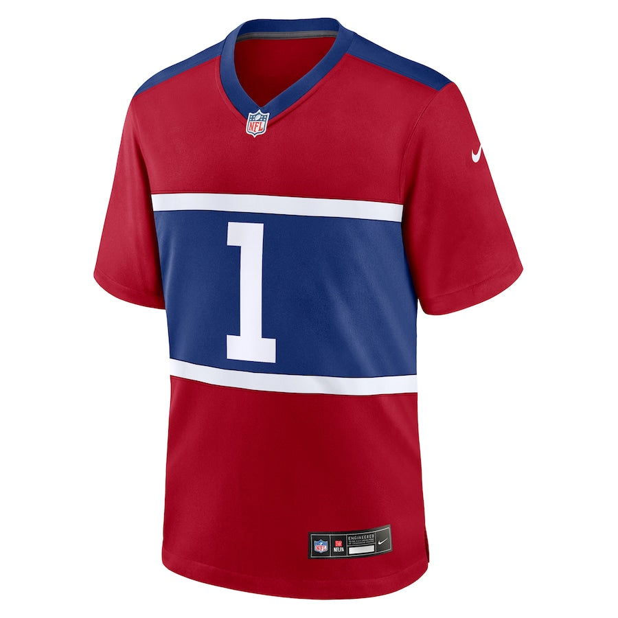 Men's New York Giants Malik NabersRed Jersey #1