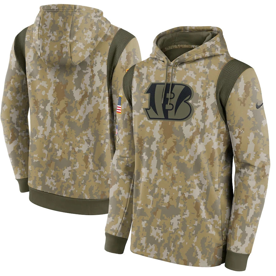 Men's Cincinnati Bengals  2021 Salute to Service Hoodie1 Camouflage