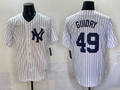 Men's New York Yankees Dominic Guidry #49 White Replica Player Jersey