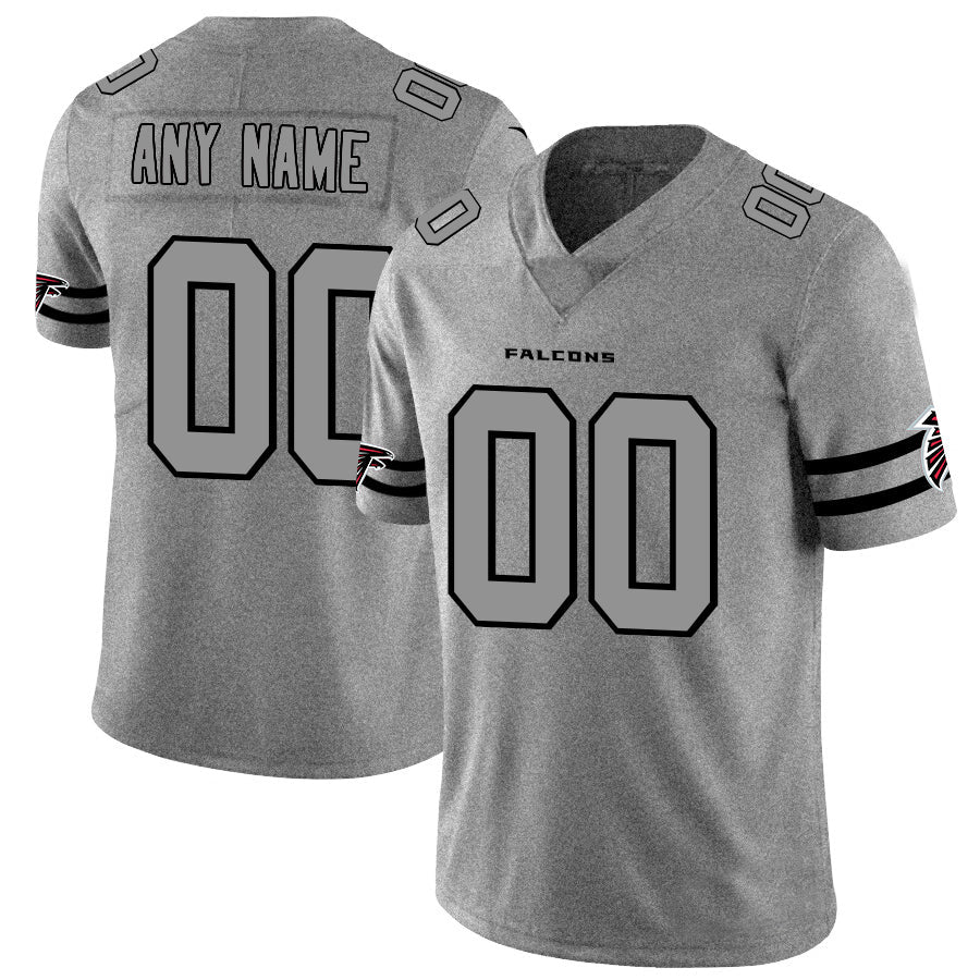 Custom1 Atlanta Falcons 2019 Gray Gridiron Gray Vapor Untouchable Limited Jersey1 Stitched American Football Jerseys