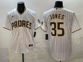 Men's San Diego Padres Drew Jones #35 White Home Limited Player Jersey