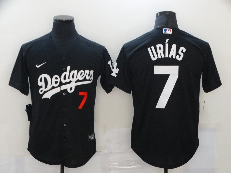 Men's Los Angeles Dodgers Julio Urias Black Stitched Jersey