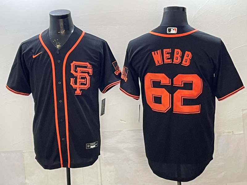 Men's San Francisco Giants Logan Webb #62 Black Limited Player Jersey
