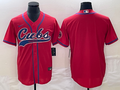 Men's Chicago Cubs1 Red Blank Replica Jersey