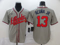 New Men's Atlanta Braves Ronald Acuna Jr. #13 Jersey1 Gray