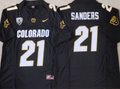 Men's Colorado Buffaloes Shilo Sanders Black Player Jersey