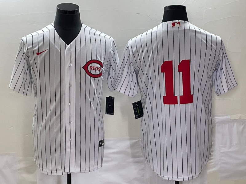 Men's Cincinnati Reds Barry Larkin White 2022  at Field of Dreams Game Authentic Player Jersey