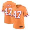 Tampa Bay Buccaneers John Lynch Orange Throwback Game Jersey