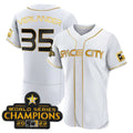 #35 Justin Verlander Houston Astros 2023 SPACE CITY CHAMPIONS FLEX JERSEY C WHITE ALL STITCHED Baseball Jerseys