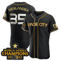 #35 Justin Verlander Houston Astros  BLACK 2023 SPACE CITY CHAMPIONS FLEX JERSEY ALL STITCHED Baseball Jerseys