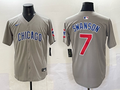 Men's Chicago Cubs Dansby Swanson Gray Replica Player Jersey