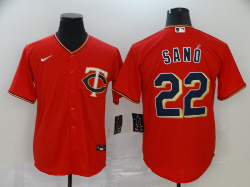 Men's Minnesota Twins Miguel Sano Red Replica Baseball Jersey