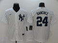 Men's New York Yankees Gary Sanchez #24 White Replica Baseball Jersey1