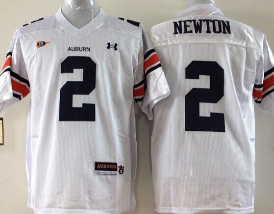 Men's Auburn Tigers Cam Newton White Player Game Jersey