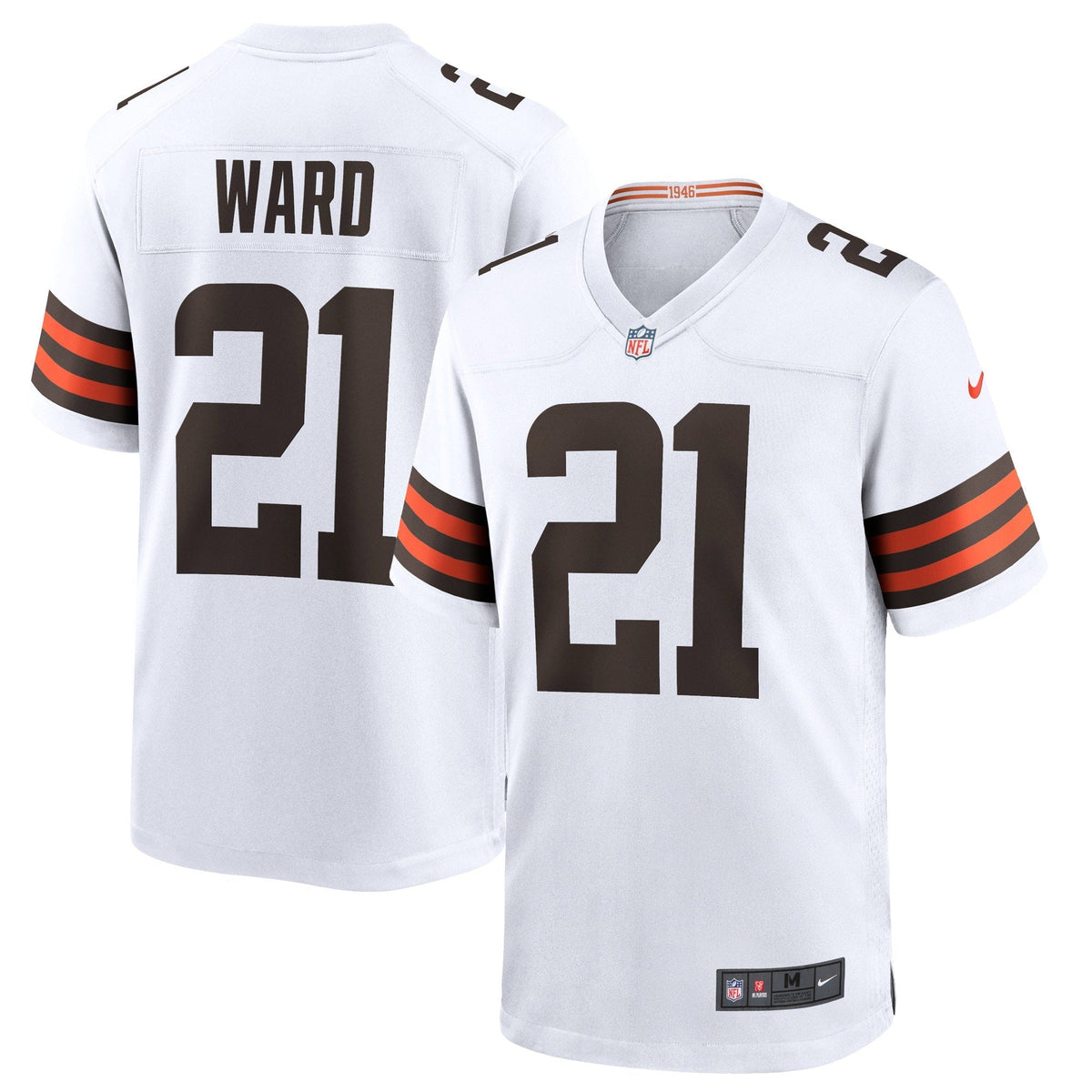 Denzel Ward Cleveland Browns Game Jersey - White