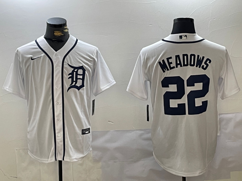 Men's Detroit Tigers Parker Meadows White Home Limited Player Jersey